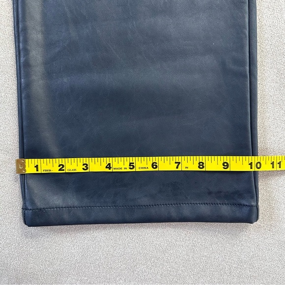 Kut From the Kloth Abrielle Faux Leather Wide Leg Trousers. Size 00. NWT. Navy. - Picture 12 of 13